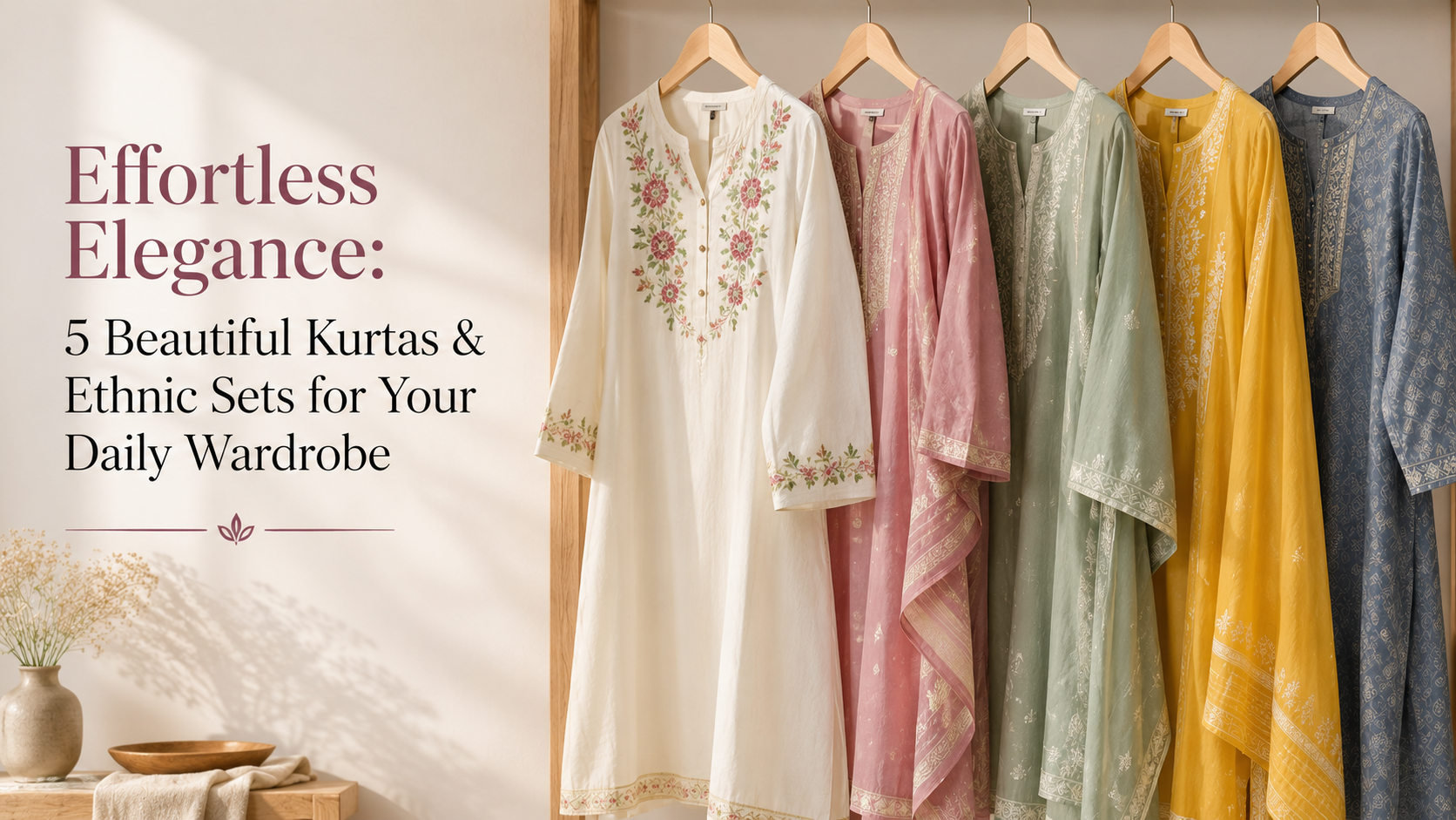 Effortless Elegance: 5 Beautiful Kurtas & Ethnic Sets for Your Daily Wardrobe