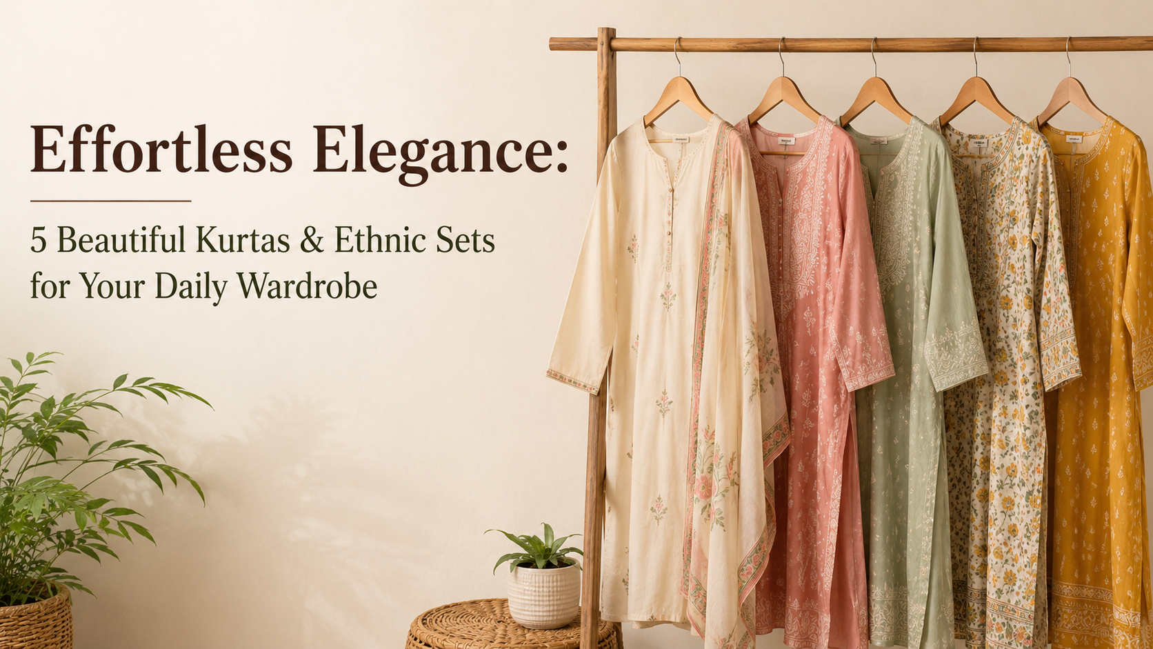 Effortless Elegance: 5 Beautiful Kurtas & Ethnic Sets for Your Daily Wardrobe