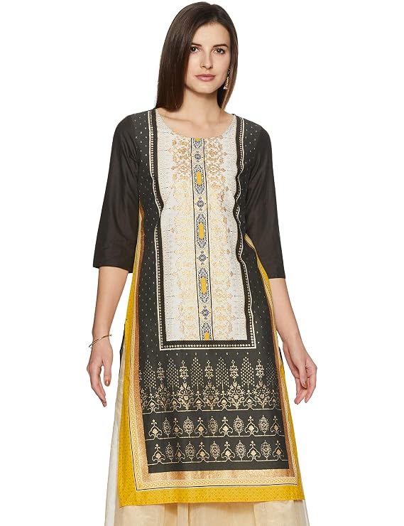 Round Neck Printed Kurta