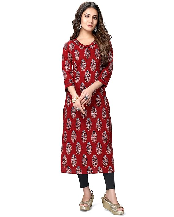 Cambric Jaipuri Printed Kurti
