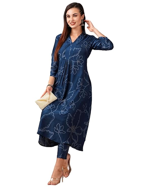 A-Line Printed Kurta with Pant