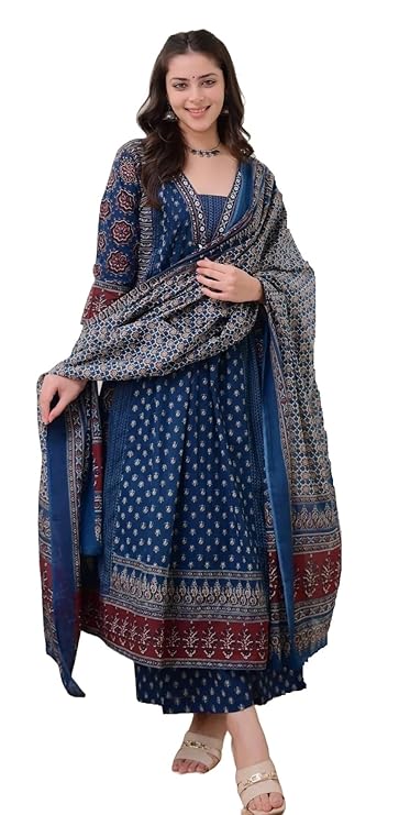 Rayon Printed Anarkali Kurta 