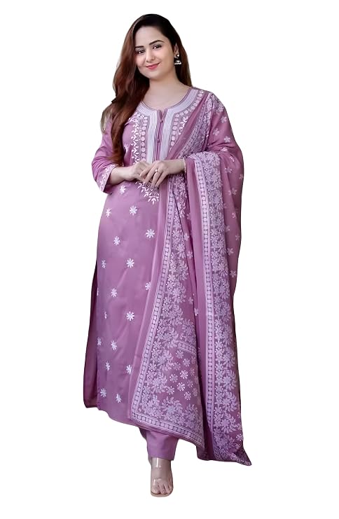 Chikankari Work Straight Kurta 
